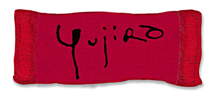 グリップカバー 杖／ステッキ用 布製・赤